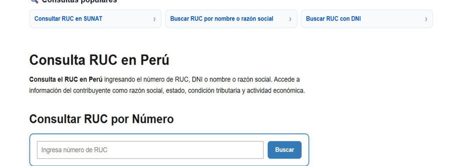 RUC Peru Cover Image